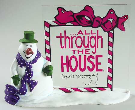 All Through The House Snowman With Plexi Sign - No Box