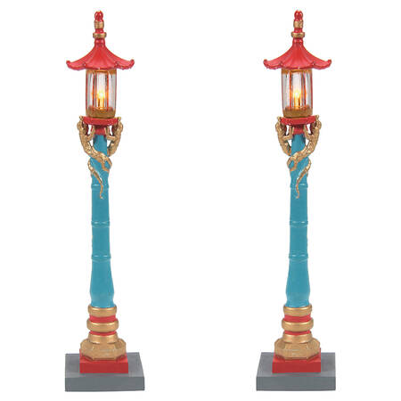 Christmas In The City Chinatown Post Lamps Set Of 2 - Boxed by Department 56