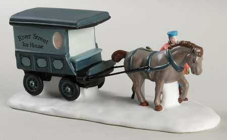 Christmas In The City River Street Ice House Cart - Boxed