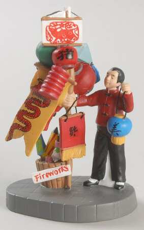 Christmas In The City Lantern & Fireworks For Sale - Boxed