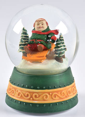 Merry Makers Solomon-The Sledder-Waterglobe - Boxed
