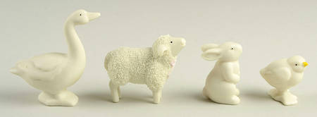 Snowbunnies Animals On Parade-Set Of 4 - Boxed