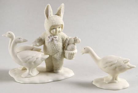 Snowbunnies Goosey, Goosey & Gander-Set Of 2 - Boxed