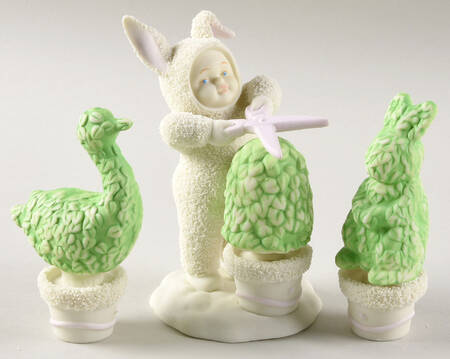 Snowbunnies Just A Little Off The Top-Set Of 3 - Boxed