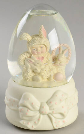 Snowbunnies Rock-A-Bye Bunny - Waterglobe - Boxed