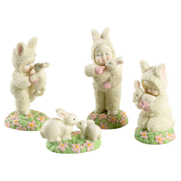 Snowbunnies Bunny Love - Set Of 4  - With Box