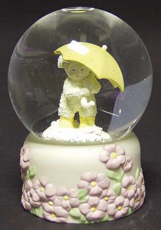 Snowbunnies Showers Bring Flowers Waterglobe - Boxed
