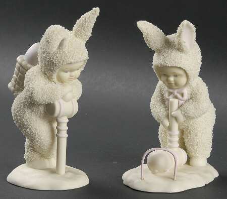 Snowbunnies Easy Does It-Set Of 2 - Boxed