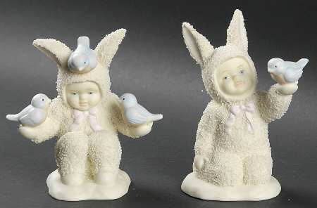 Snowbunnies All The Little Birdies-Set Of 2 - Boxed