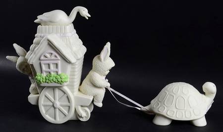 Snowbunnies Slow Moving Vehicle-Turtle Pulling Wagon - Boxed