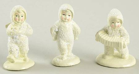 Snowbabies-Miniature Dancing To A Tune-Set Of 3 - Boxed