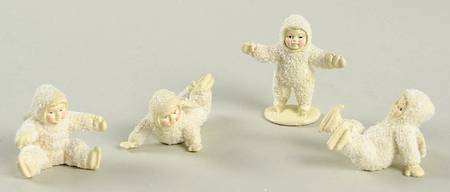 Snowbabies-Miniature All Fall Down-Set Of 4 - Boxed