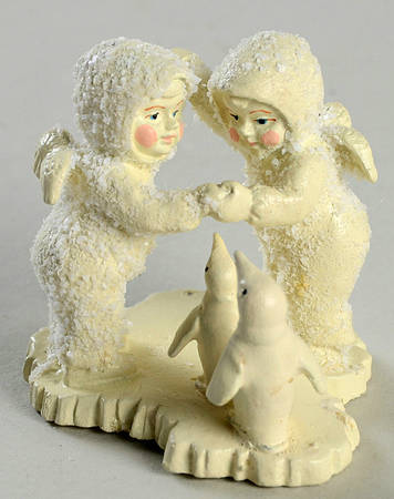 Snowbabies-Miniature Playing Games Is Fun  - Boxed