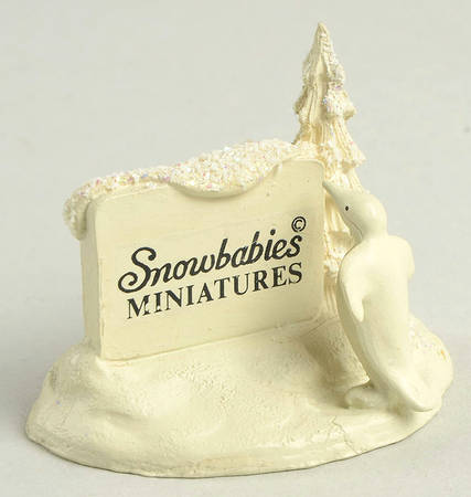 Snowbabies-Miniature Snowbabies Collector Sign - Boxed