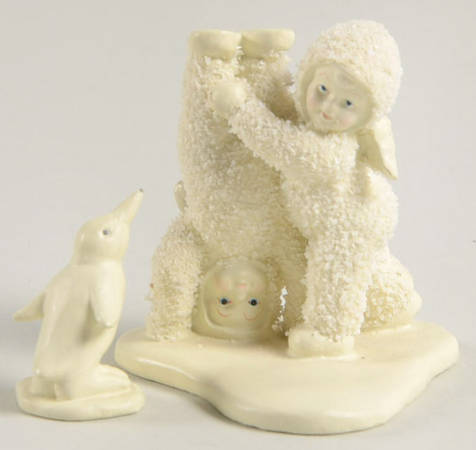 Snowbabies-Miniature Which Way's Up? - Set Of 2 - Boxed