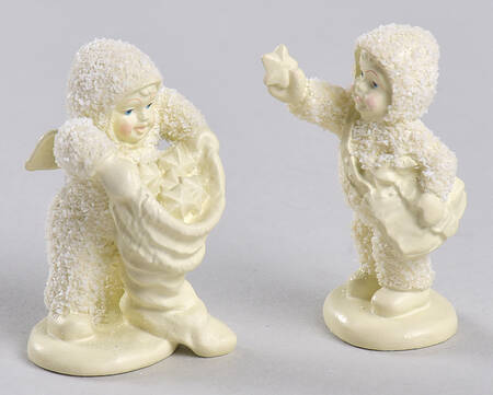 Snowbabies-Miniature With Hugs & Kisses-Set Of 2 - No Box