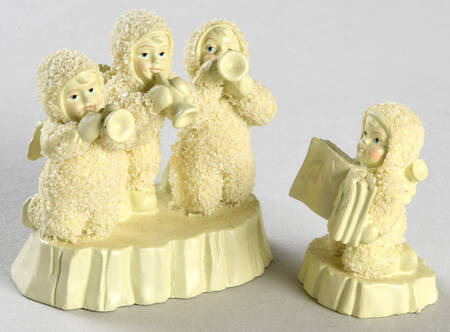 Snowbabies-Miniature Three Tiny Trumpeters-Set Of 2 - Boxed