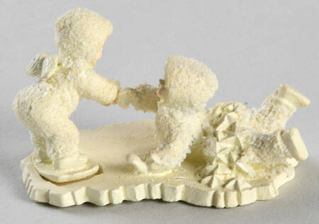 Snowbabies-Miniature Help Me, I'm Stuck-Set Of 2 - No Box
