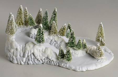 Snowbabies-Miniature Frosty Frolic Land-22 Trees & Rock - No Box 49a