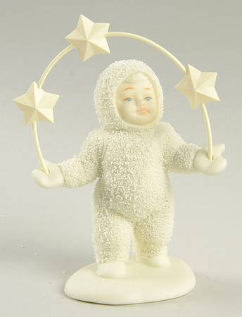 Snowbabies Look What I Can Do!-Holding Three Stars - Boxed