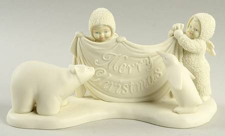 Snowbabies Wishing You A Merry Christmas - Boxed