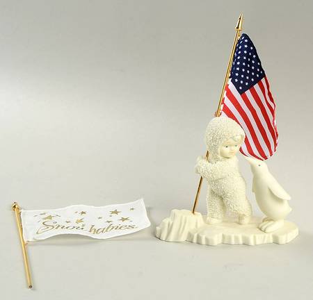 Snowbabies It's A Grand Old Flag-Us Flag - Boxed