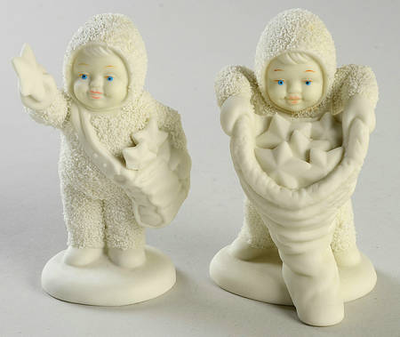 Snowbabies With Hugs & Kisses-Set Of 2 - Boxed