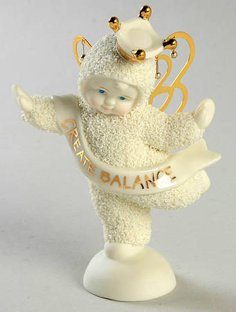 Snowbabies Create Balance-Angel With Gold Wings - With Box Bx705