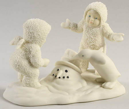 Snowbabies Where Did He Go-With Snowman - Boxed