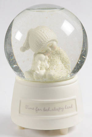 Snowbabies Waterglobe Time For Bed Sleepy Head - Boxed