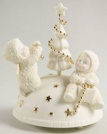 Snowbabies Trimming The Tree-Musicial - Boxed