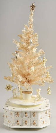 Snowbabies Music Boxes Advent Tree W/ Ornaments - We Wish You A - Boxed