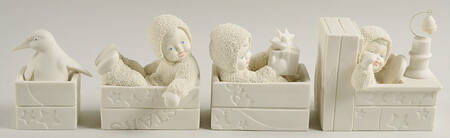 Snowbabies All Aboard The Star Express - Set Of 4 - Boxed