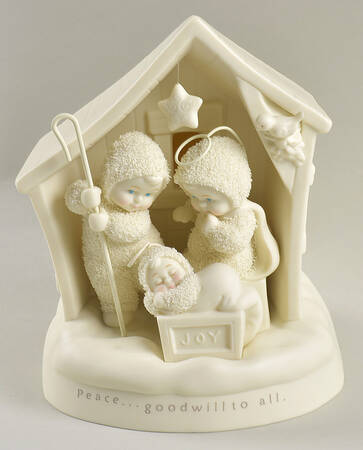 Snowbabies Peace And Goodwill To All-Light-Nativity - With Box Bx721