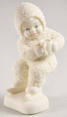 Snowbabies Boy Sitting With Mug - No Box