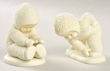 Snowbabies I Can Touch My Toes-Set Of 2 - Boxed