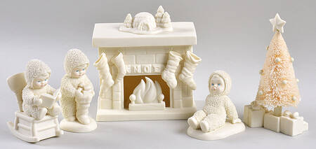 Snowbabies Christmas Morning-Set Of 5 - Boxed