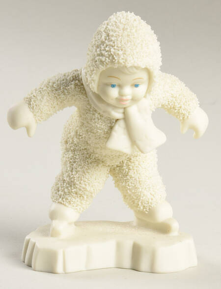 Snowbabies Boy Skating  - No Box