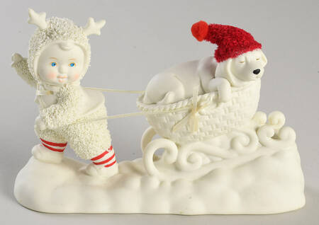 Snowbabies Dog Sledding - With Box Bx245