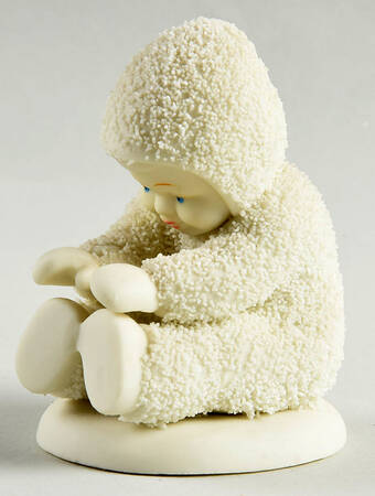 Snowbabies Sitting Touching Toes-Only - No Box
