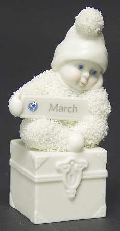 Snowbabies Smile To Treasure-March-Aquamarine - Boxed