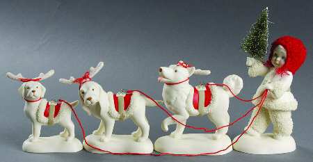 Snowbabies On Cupid On Donner On Blitzen - With Box