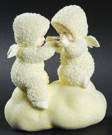 Snowbabies Cat's Cradle On A Cloud - With Box