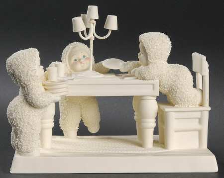 Snowbabies Let's Use The Good China - With Box Bx331