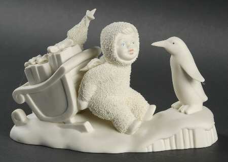 Snowbabies Stuck In The Snow - Bx393 With Box