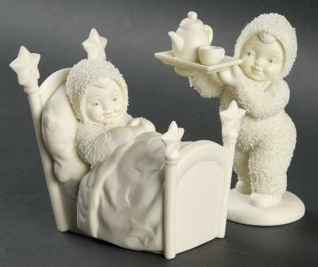Snowbabies Breakfast In Bed-Set Of 2 - Boxed