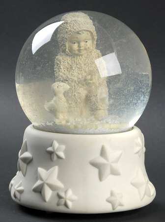 Snowbabies Waterglobe Fishing For Dreams - Boxed
