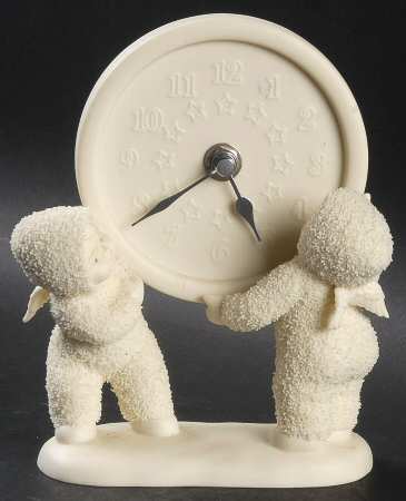 Snowbabies As Time Goes By-Working Clock - Boxed