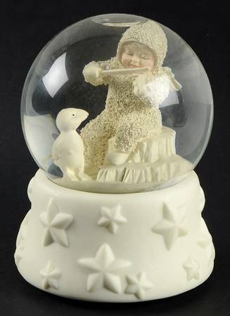 Snowbabies Waterglobe Practice Makes Perfect - With Box