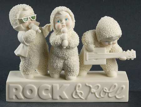 Snowbabies I Love Rock & Roll - Boxed